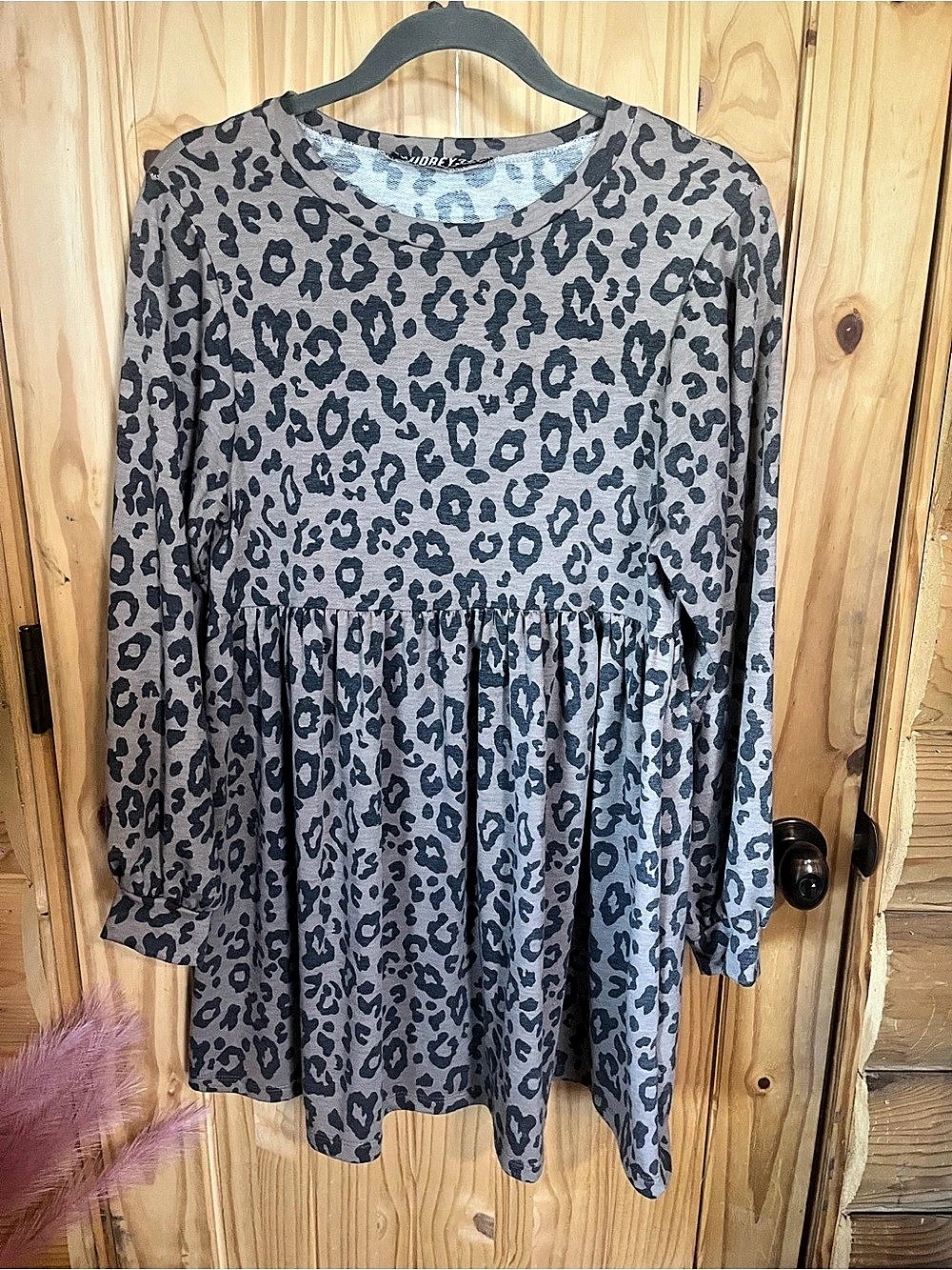 Audrey 3+1 Leopard Print Mini Dress Medium